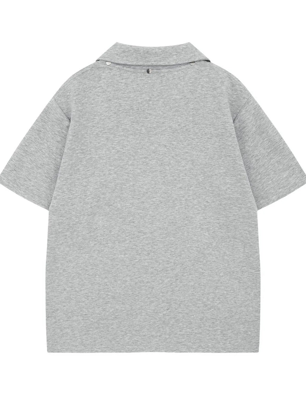 Men's Detachable Collar Short Sleeve Top
