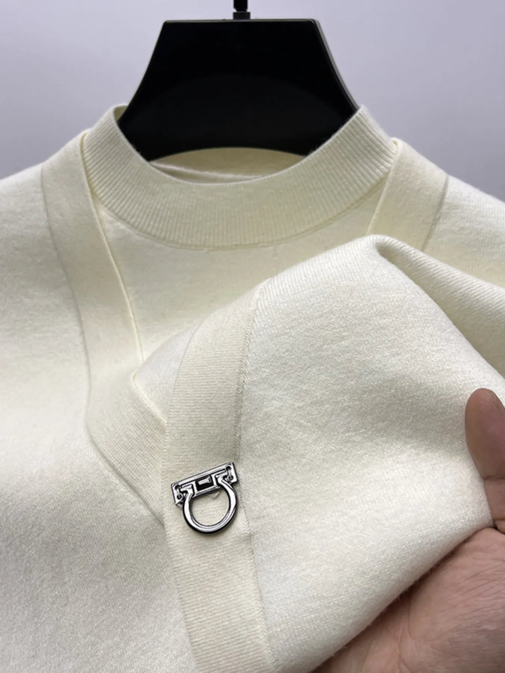 Men's Plus Size Long Sleeve Relaxed Fit Sweater