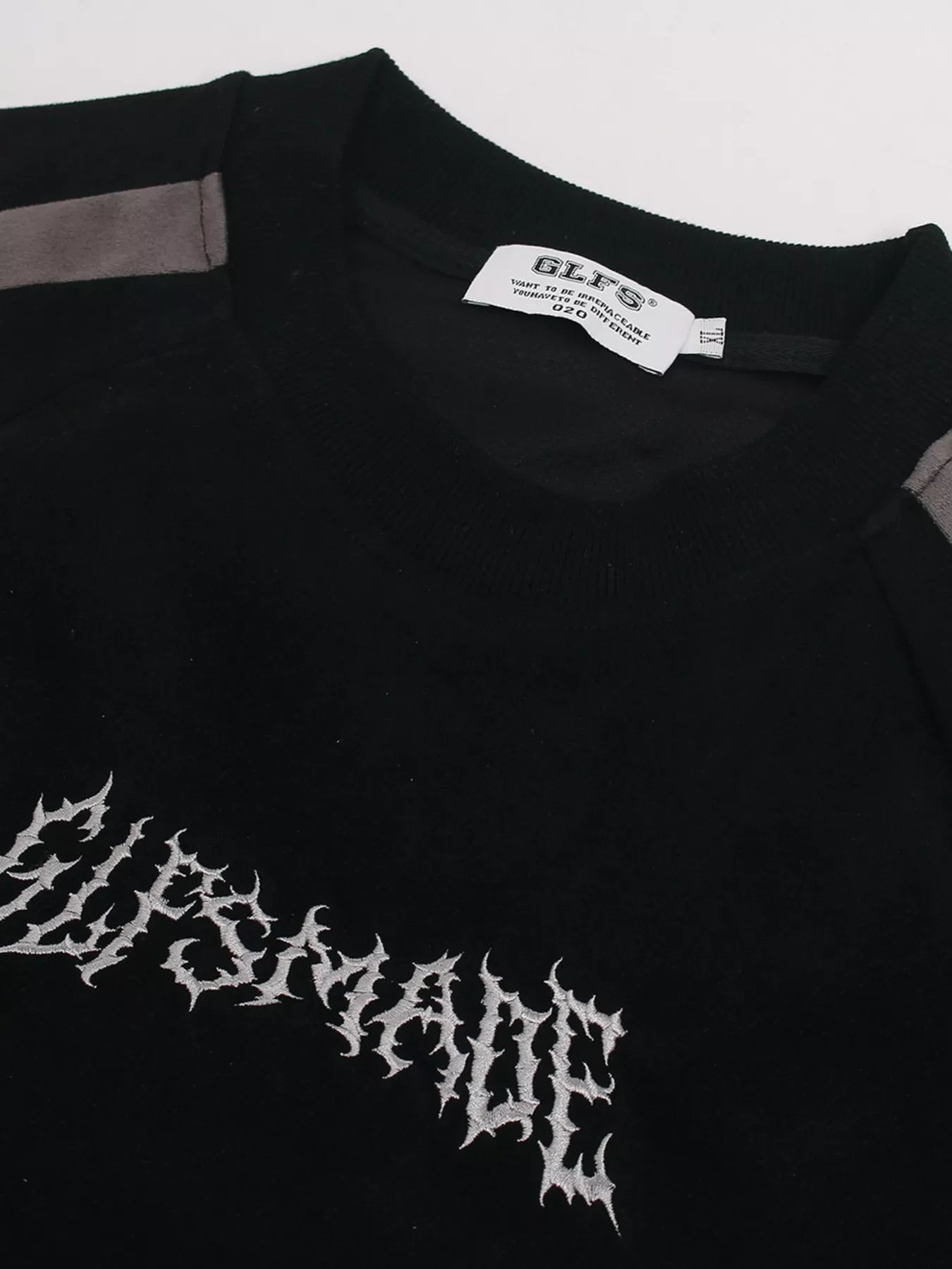 Men's Letter Embroidered Round Neck T-Shirt