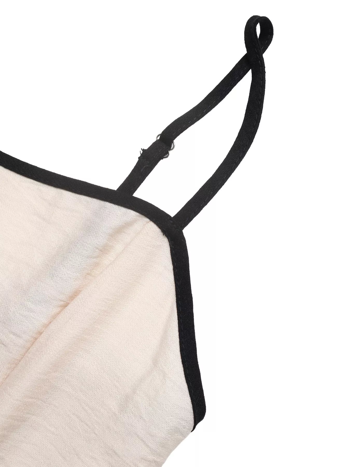 Contrast Trim Wide Leg Jumpsuit