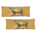 Baha Ranch Floral Longhorn Body Pillow Made in America