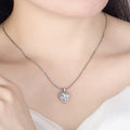 2 Carat Moissanite 925 Sterling Silver Heart Pendant Necklace
