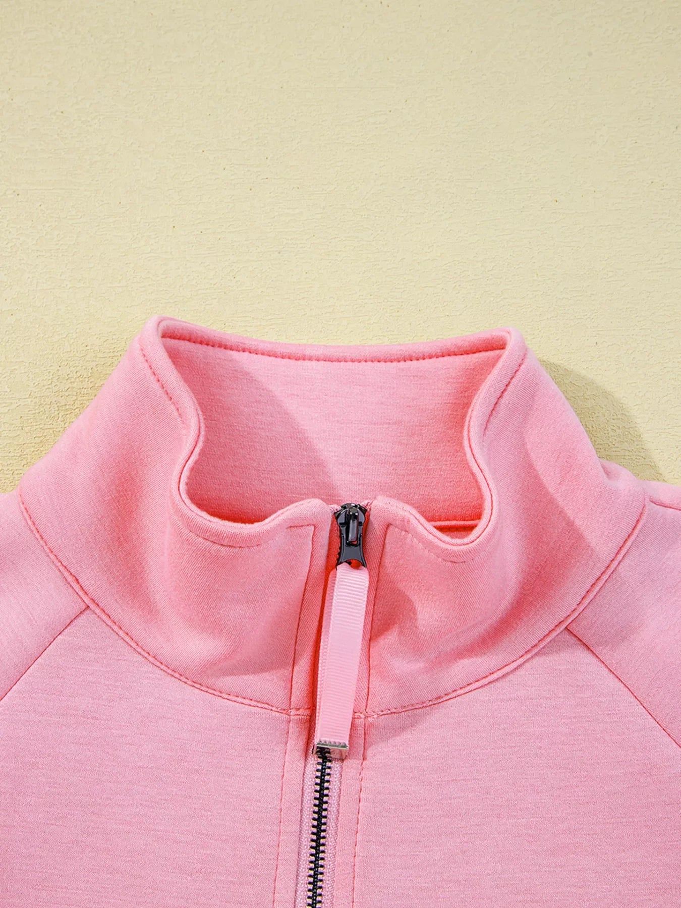 Half Zip Long Sleeve Top and Mini Skirt 2pcs Outfit