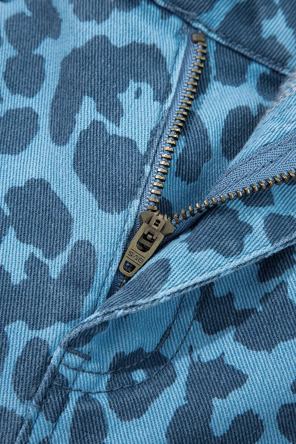Leopard Print Barrel Leg Jeans