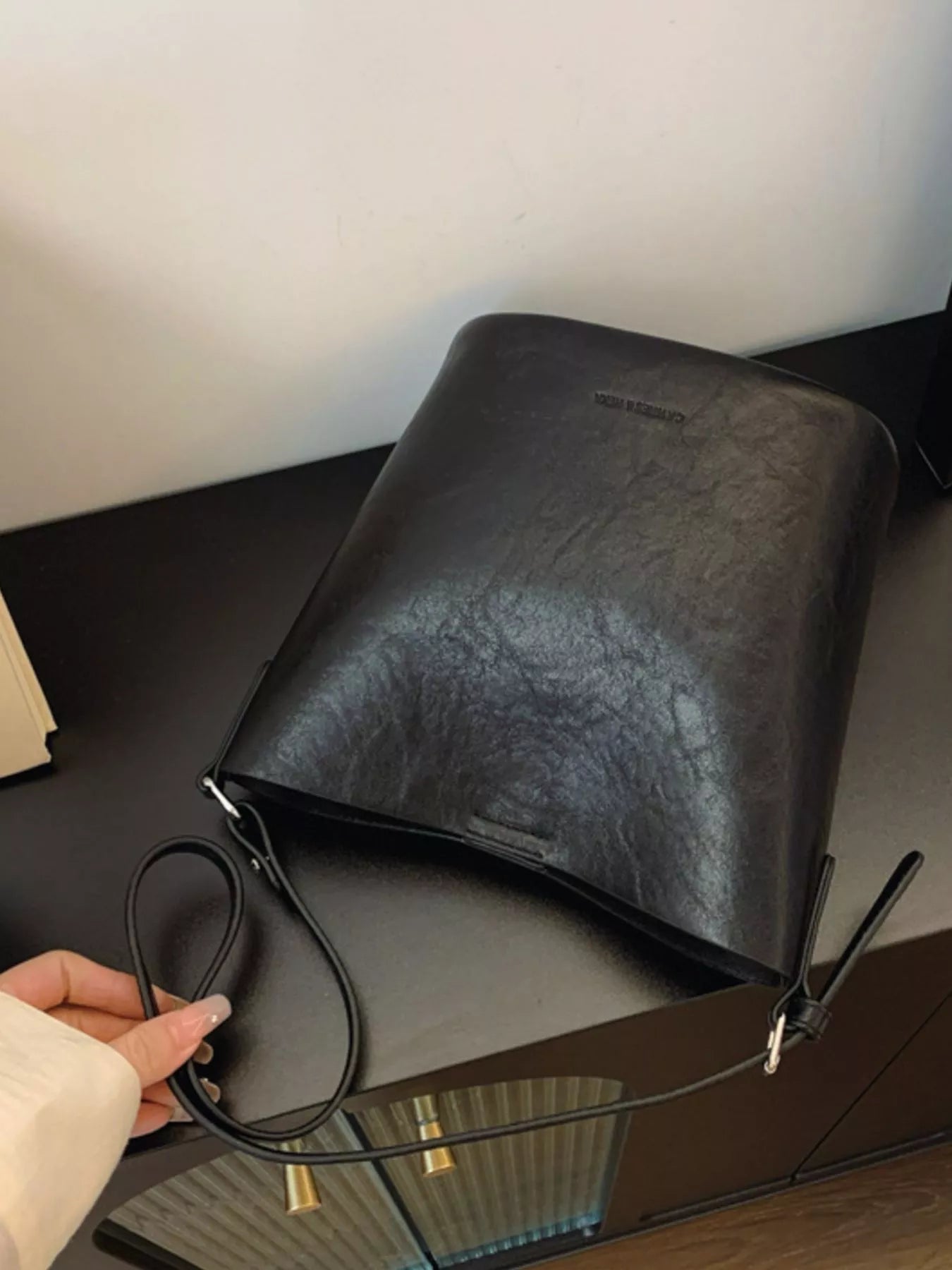Vintage Style Bucket Crossbody Bag