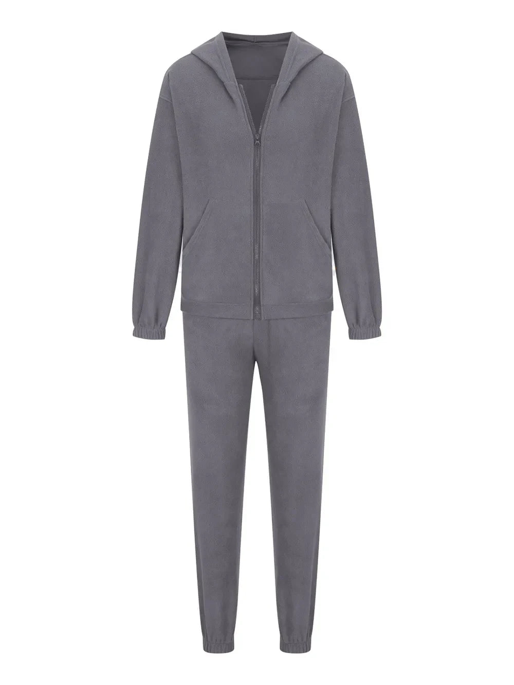 Zip Up Long Sleeve Hoodie and Joggers Set