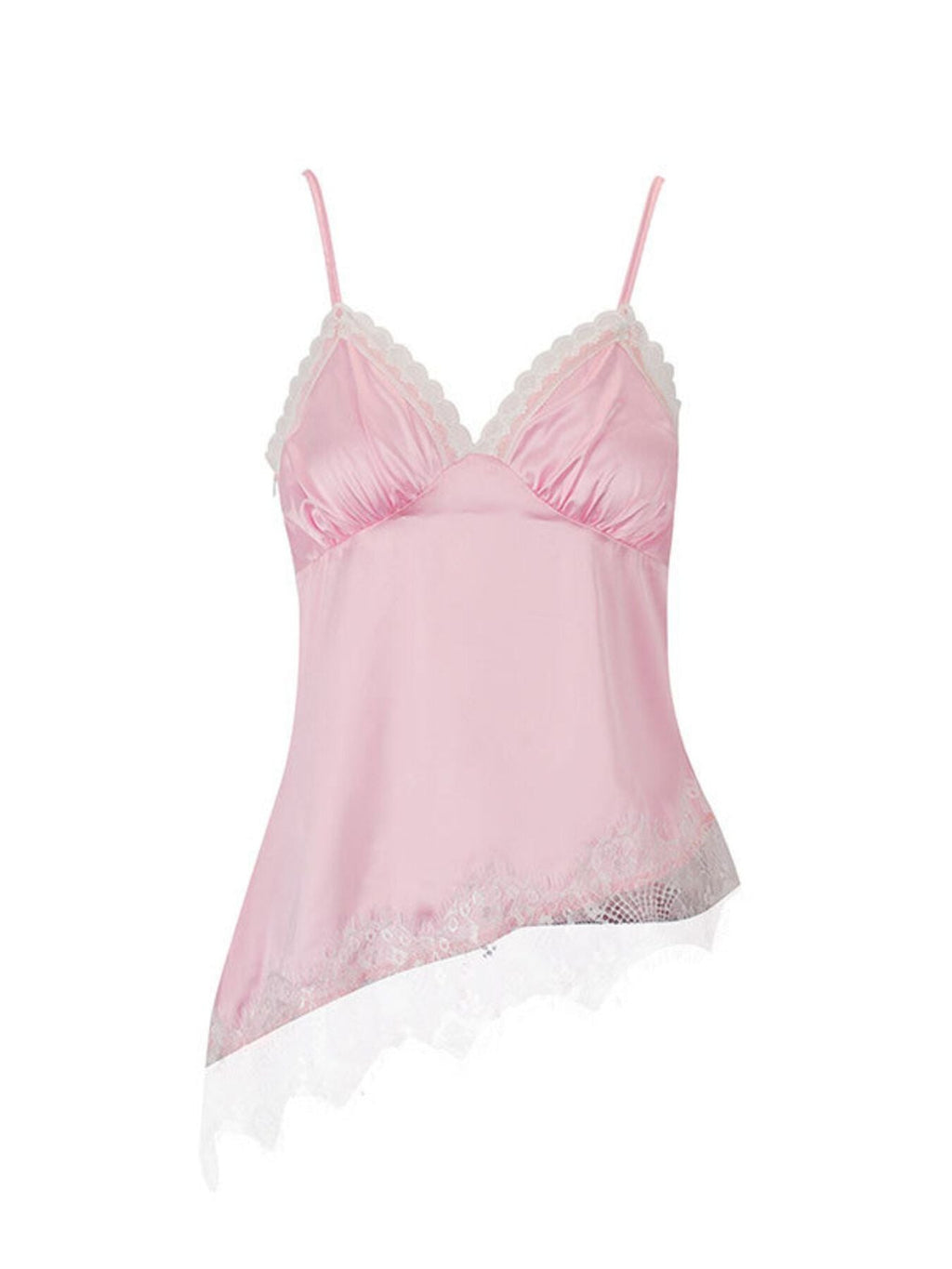 Lace Trimmed Satin Cami