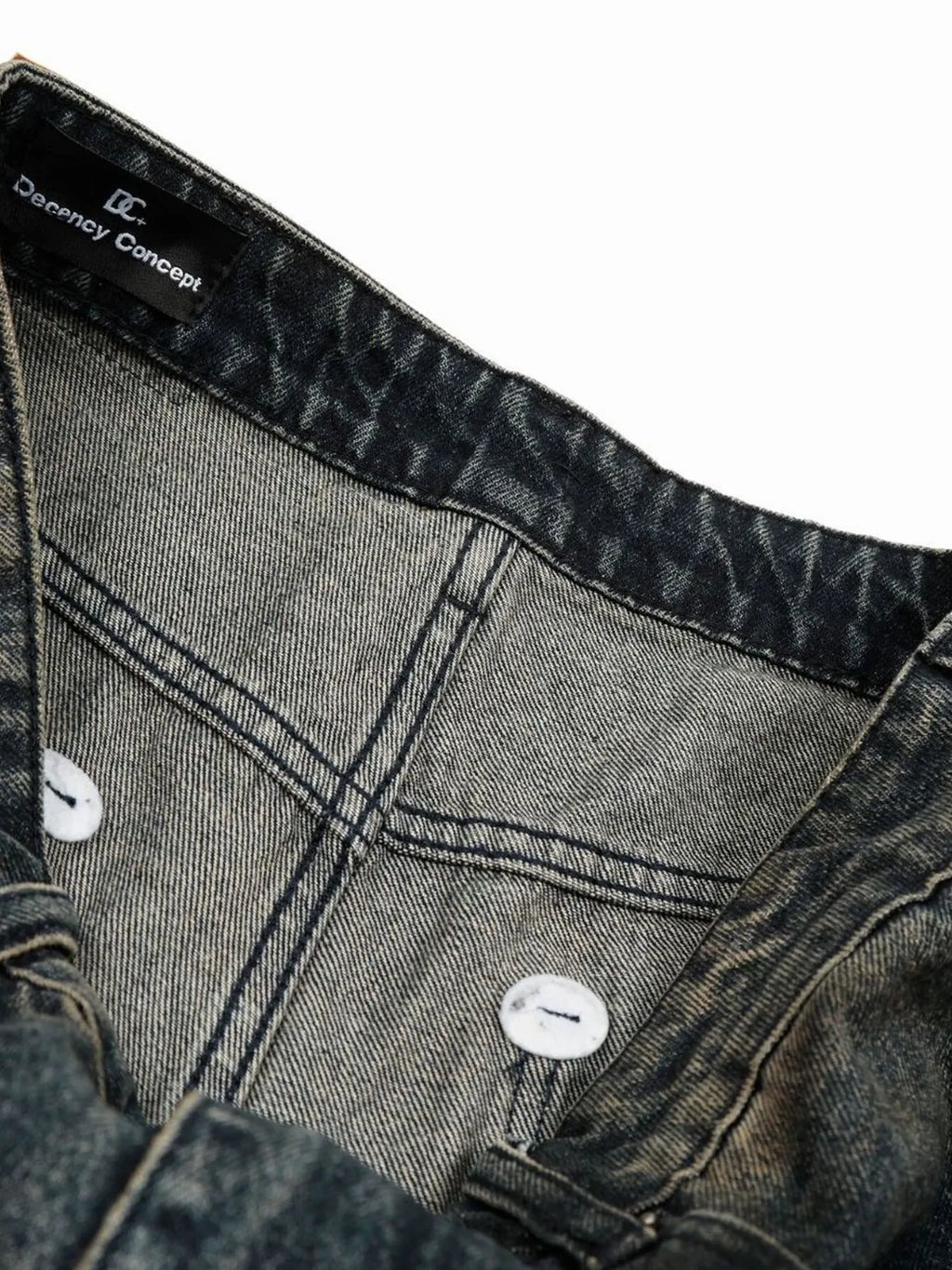 Men's Vintage Wash Wide Leg Capri Jeans