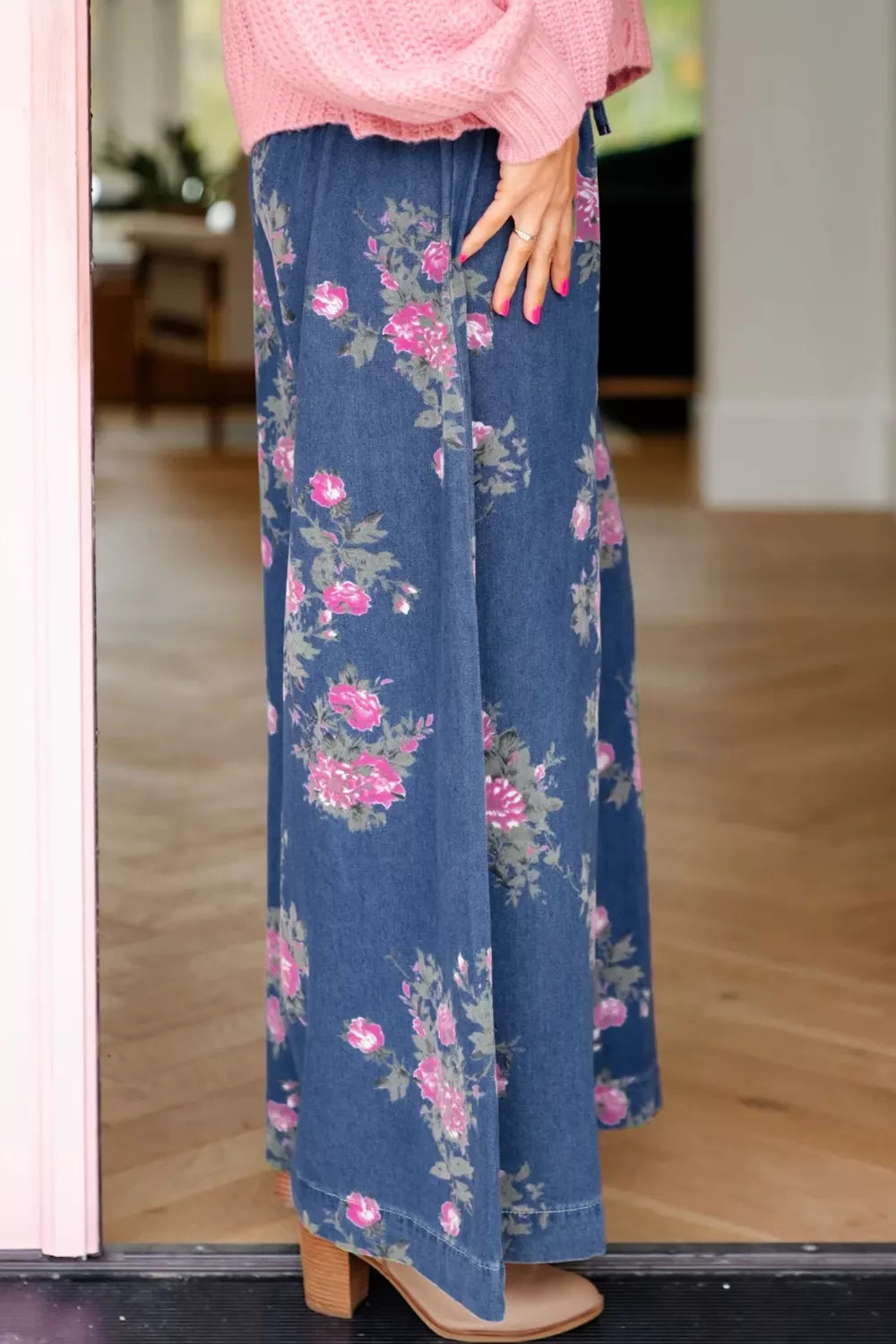 Floral Wide Leg Jeans