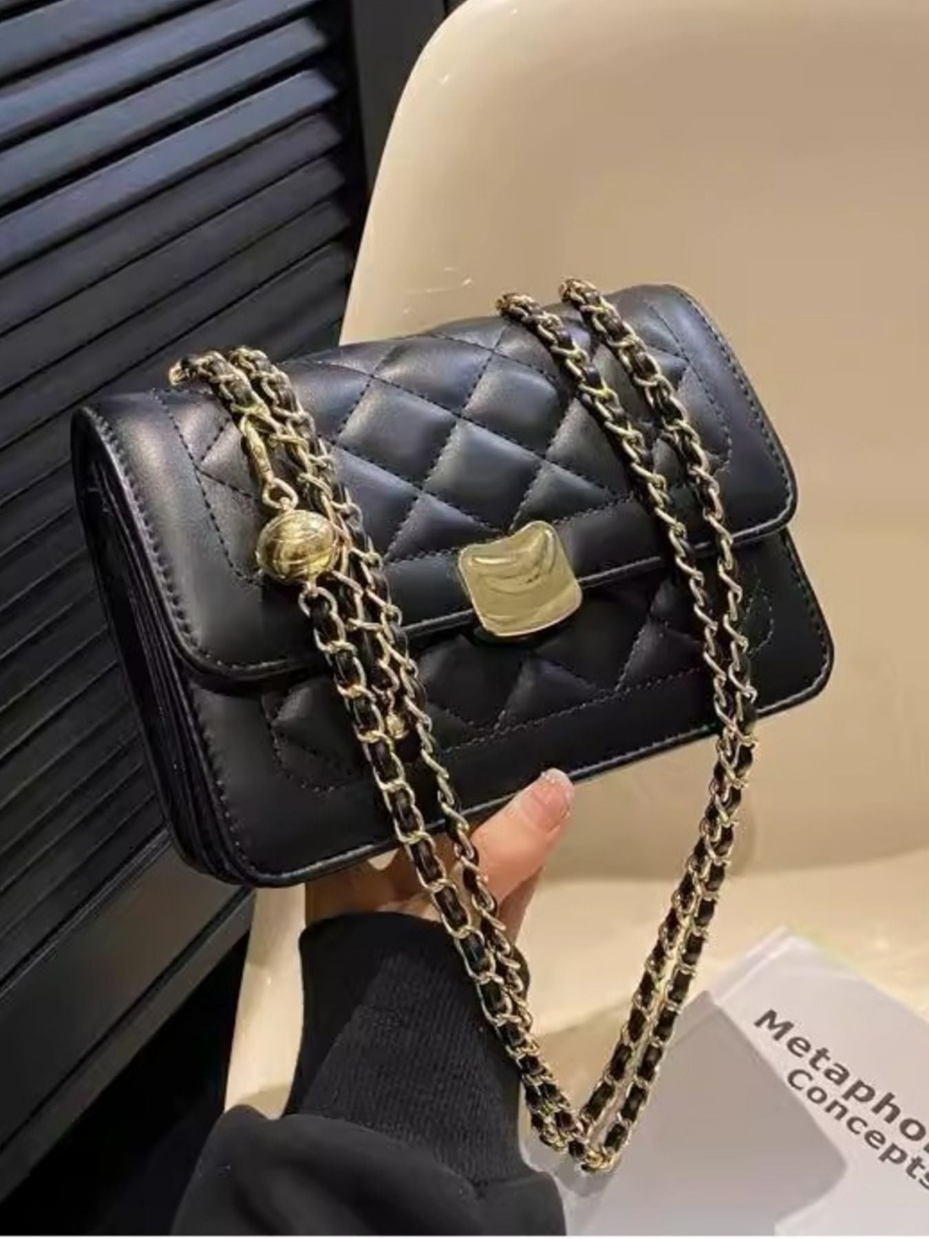 Quilted Flap Chain Crossbody Bag