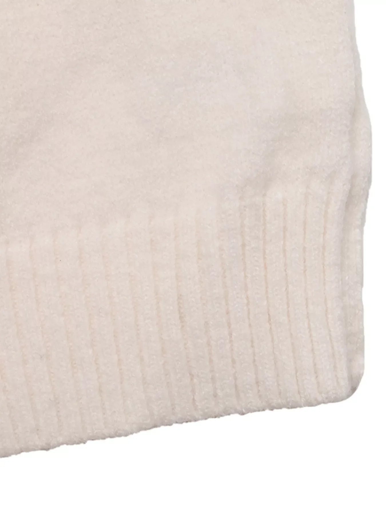 Heart Mock Neck Long Sleeve Sweater