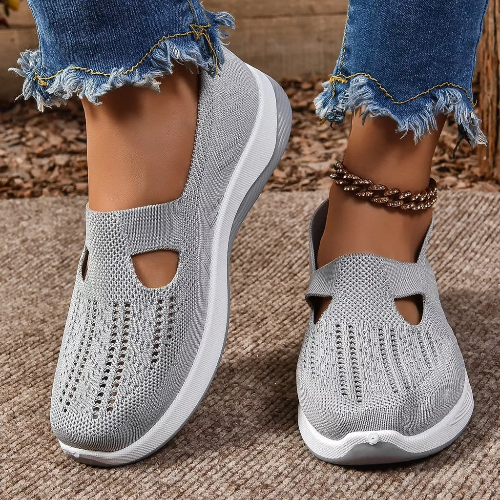 Round Toe Mesh Slip-Ons