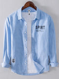 Men's Plus Size Button Up Long Sleeve Shirt