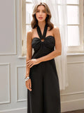 Halter Neck Wide Leg Jumpsuit