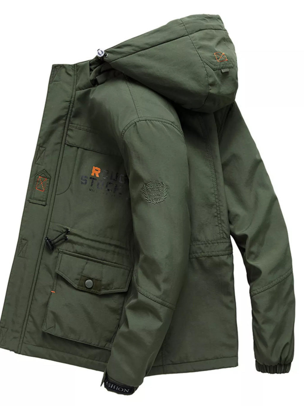 Men's Plus Size Zip Up Warm Hooded Parka Jacket