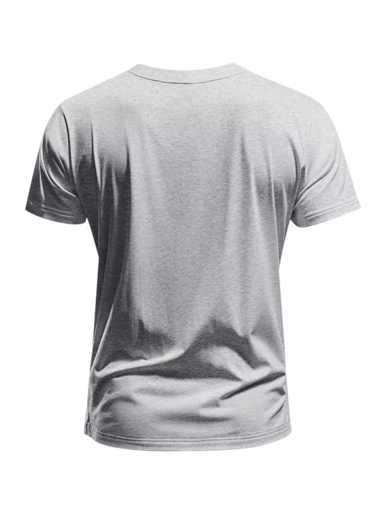 Men's Full Size Slim Fit V-Neck Basic T-Shirt Plus Size