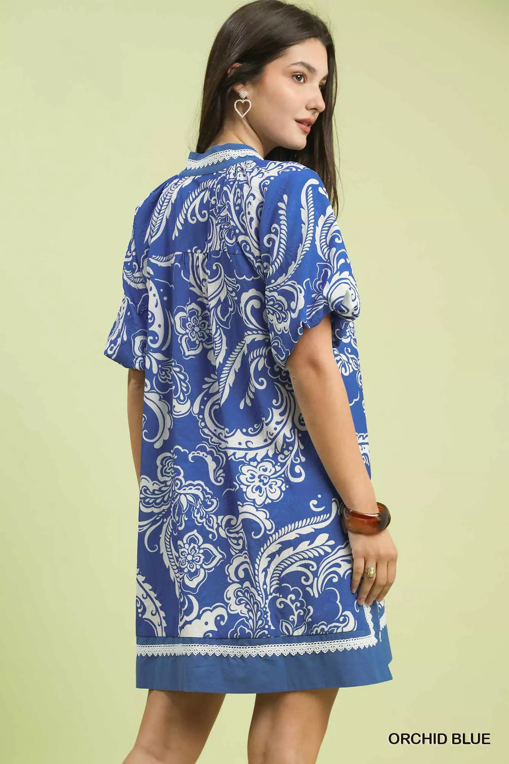 Umgee Jacquard Two Tone Mini Dress