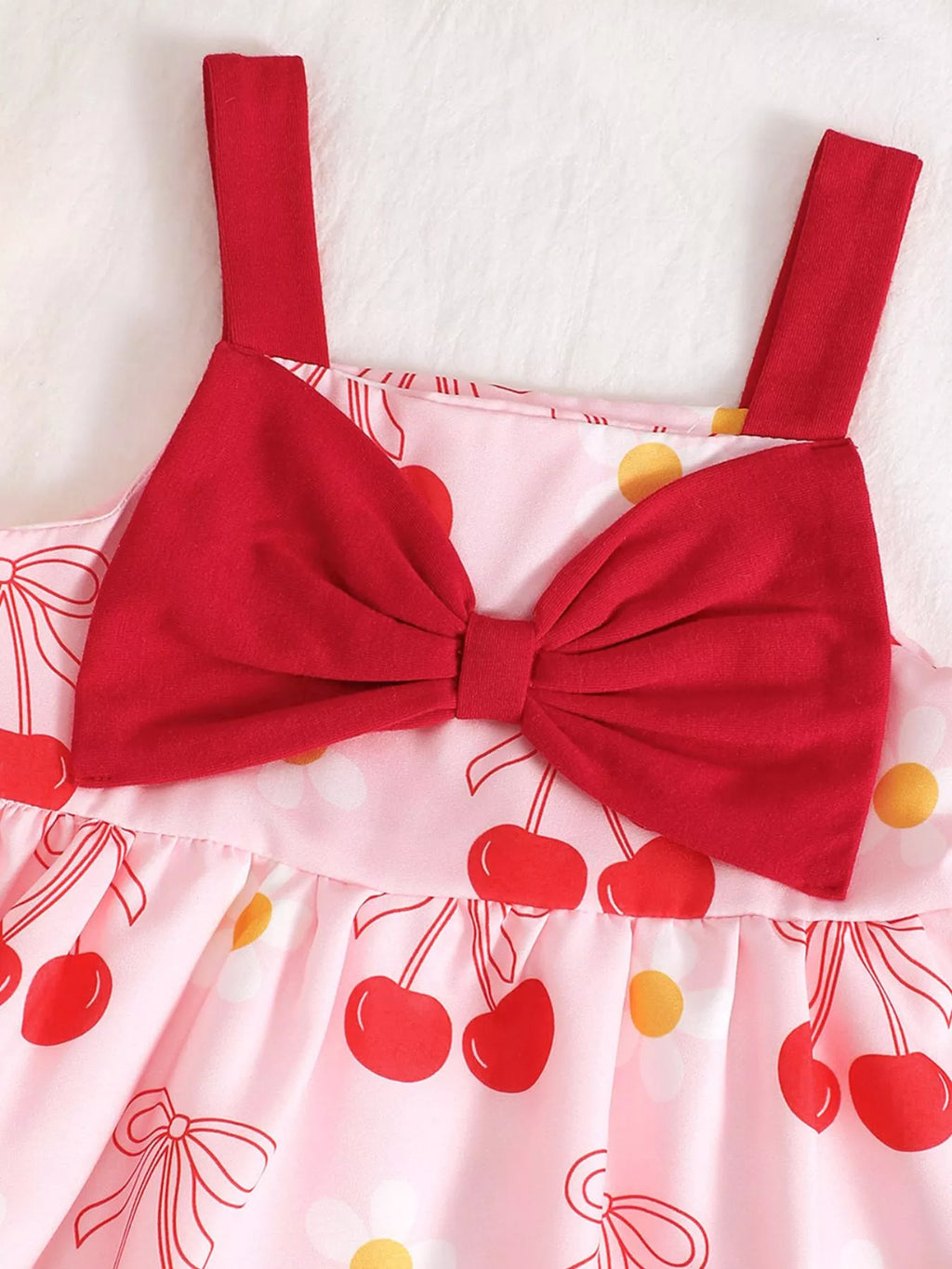 Children's Bow Front Printed Dress