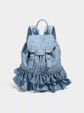 Floral Ruffle Backpack Bag