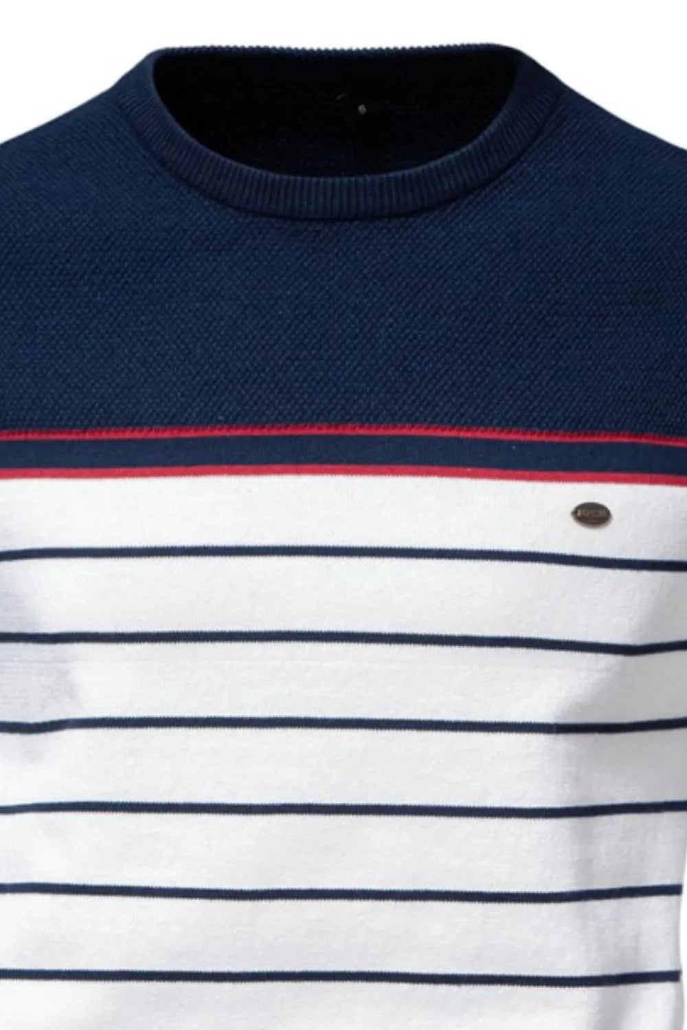 Men's Striped Round Neck Long Sleeve Sweater
