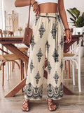 Boho Print Wide Leg Pants