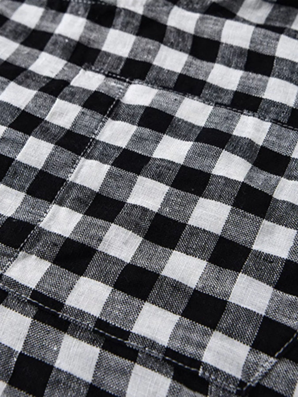 Men's Plus Size Plaid Button Up Short Sleeve Shirt