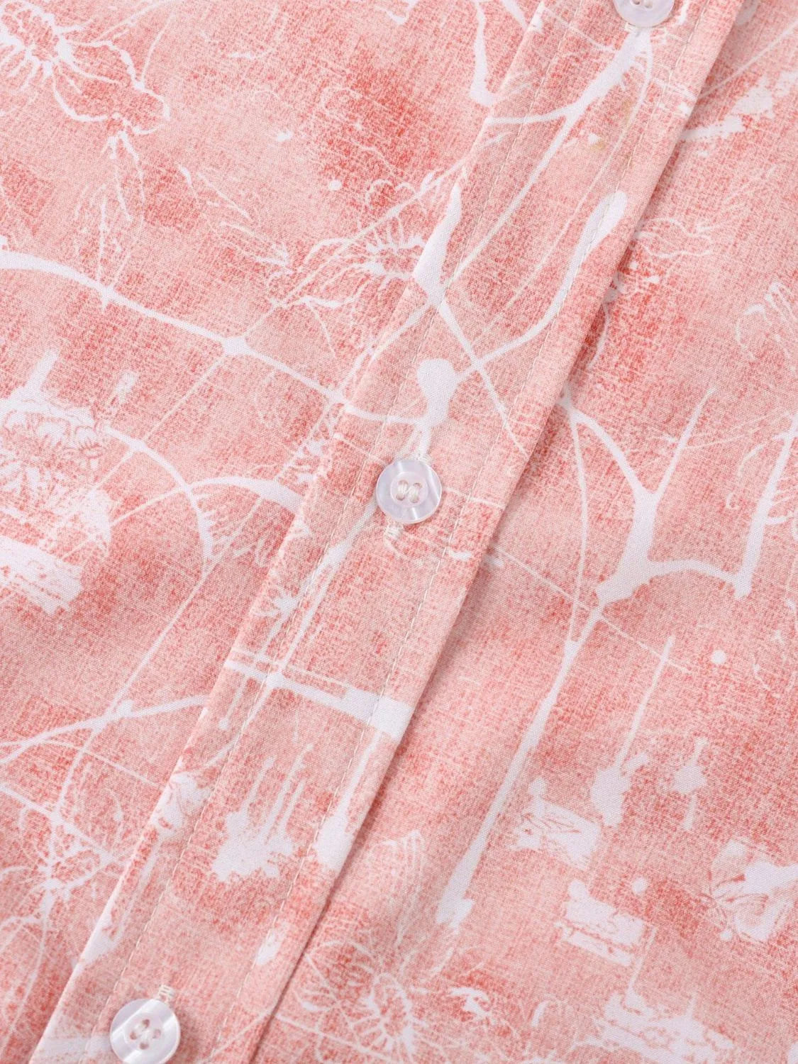 Men's Printed Short Sleeve Button Down Shirt