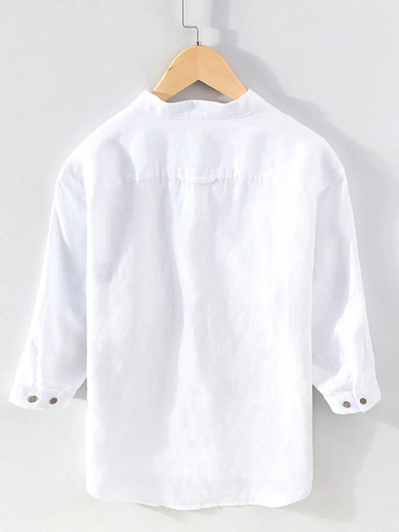 Men's Plus Size Button Up 3/4 Sleeve Shirt