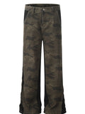 Men's Camo Wide Leg Denim Jeans