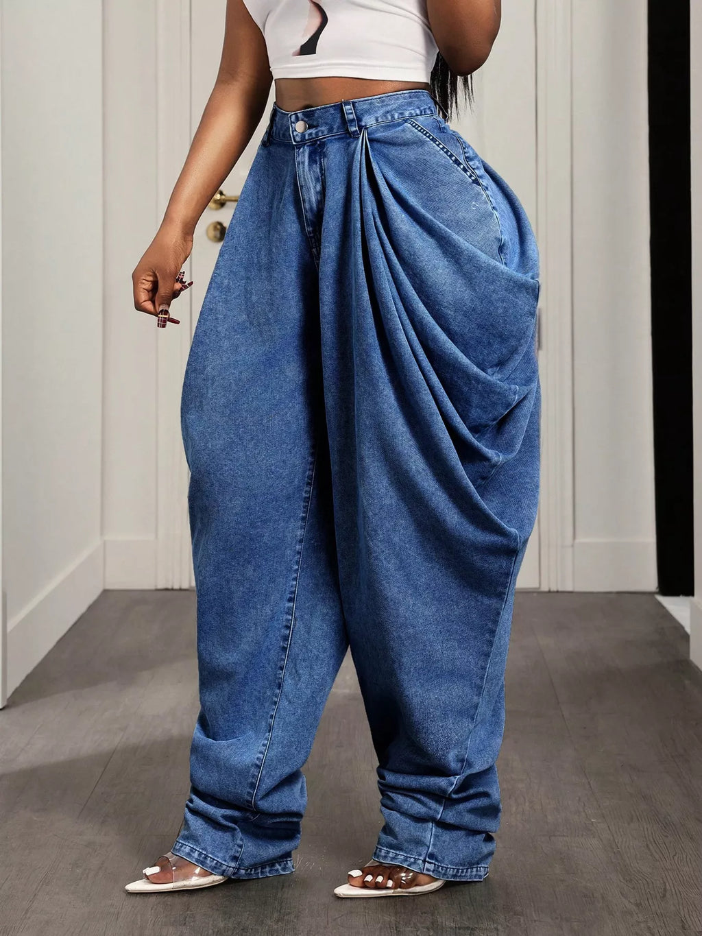 Baggy Ruched Jeans