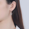 Star C-Hoop Dangle Earrings