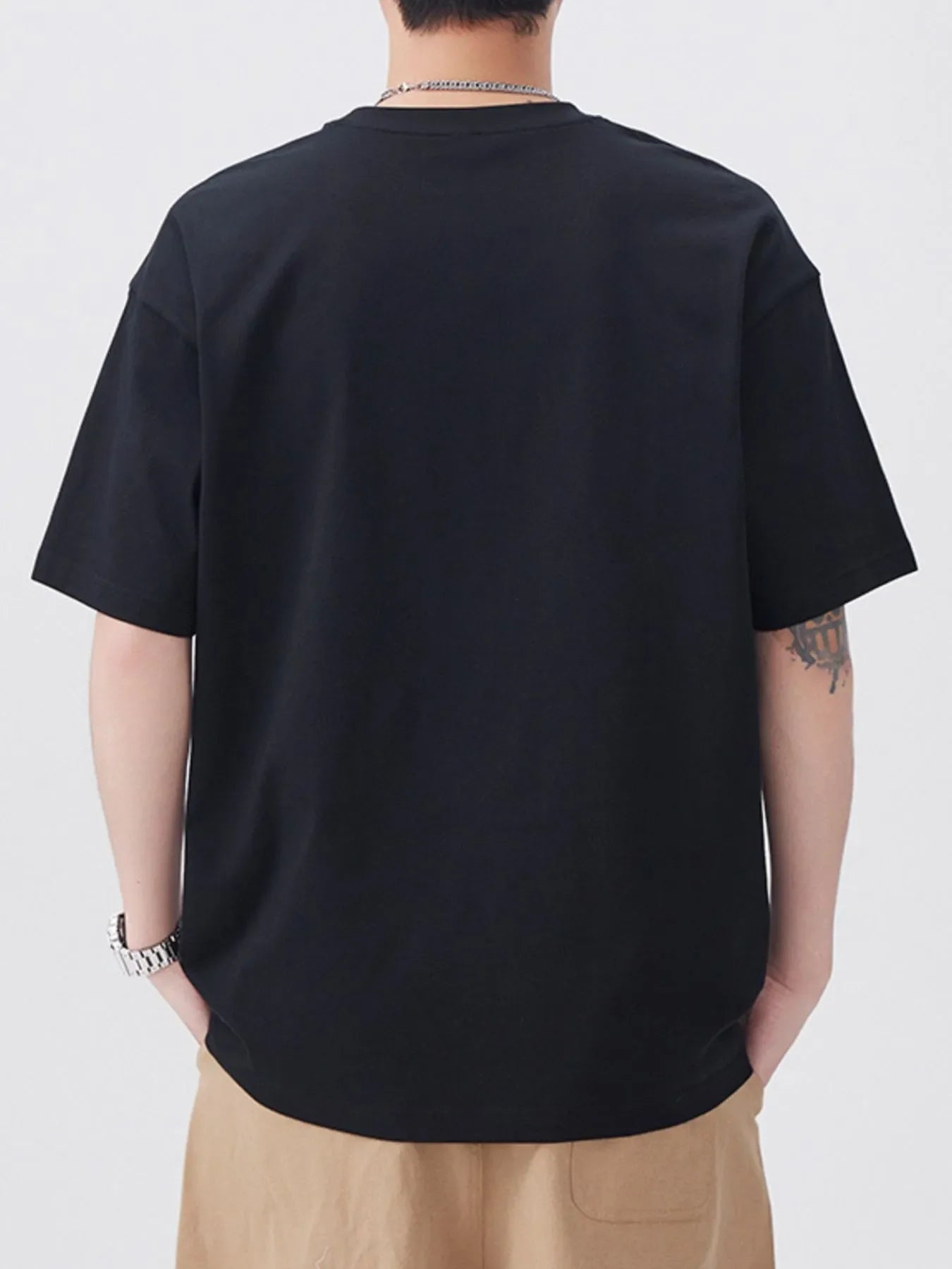 Men's Plus Size Round Neck Short Sleeve T-Shirt