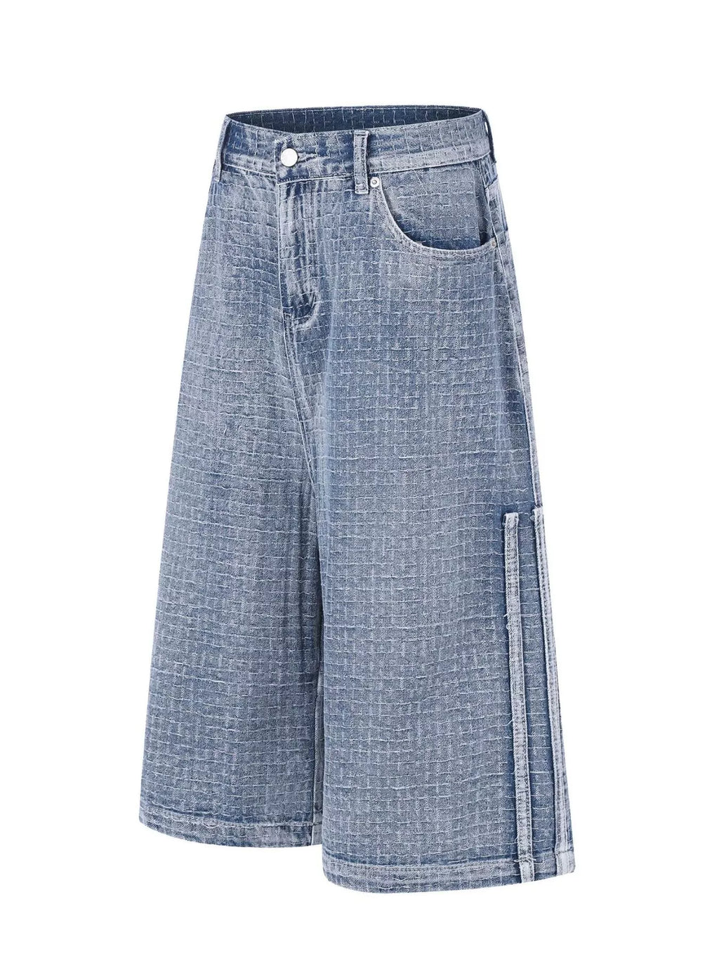 Men's Wide Leg Denim Capris