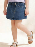 Children's Asymmetrical Denim Skort