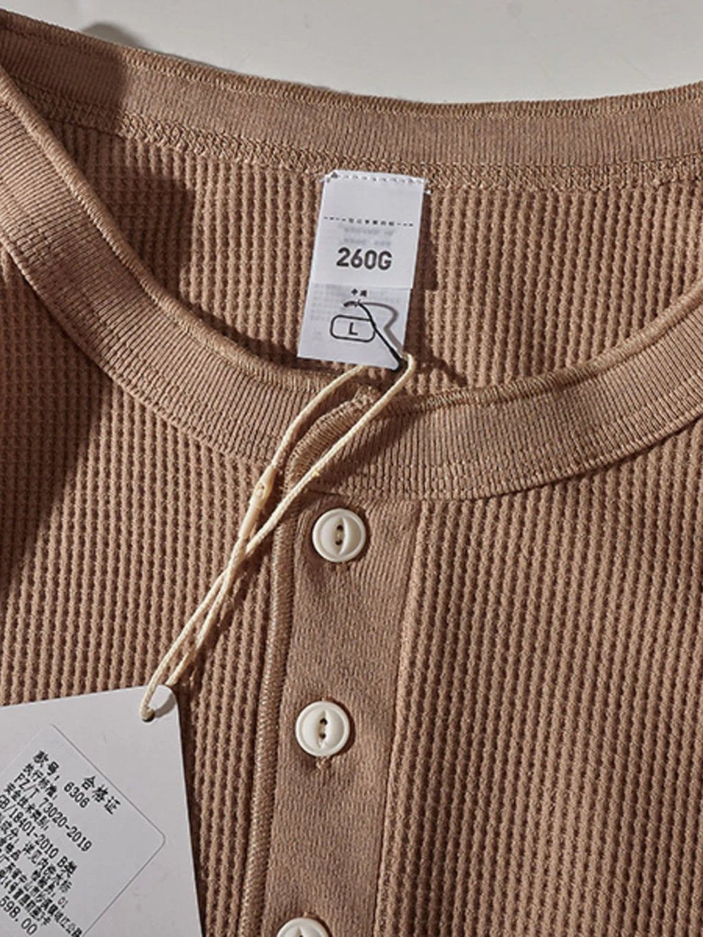 Men's Plus Size Button Detail Long Sleeve T-Shirt