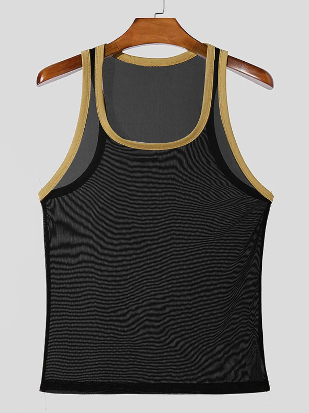 Men's Contrast Trim Wide Strap Tank
