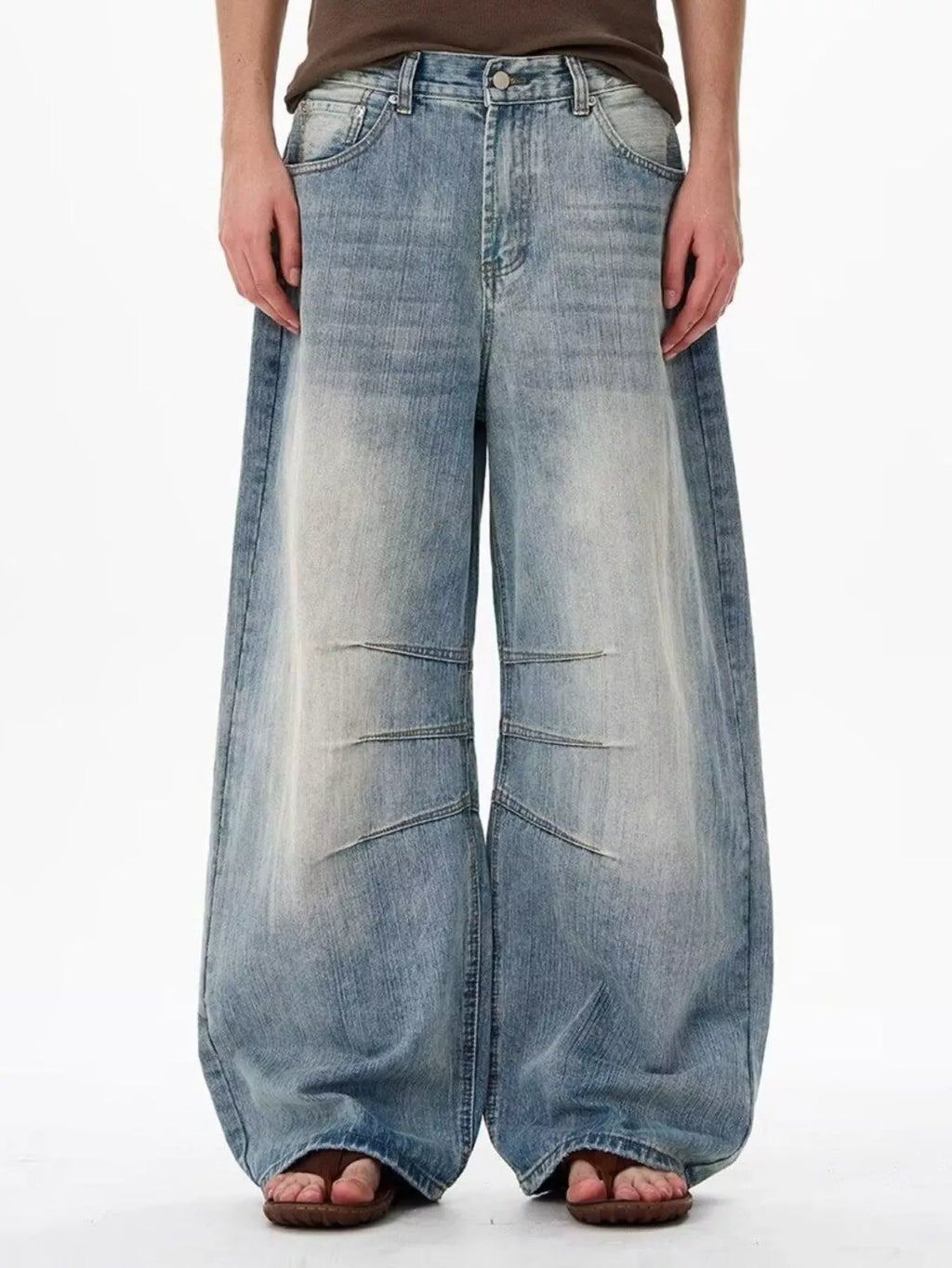Men's Full Size Wide Leg Jeans Plus Size