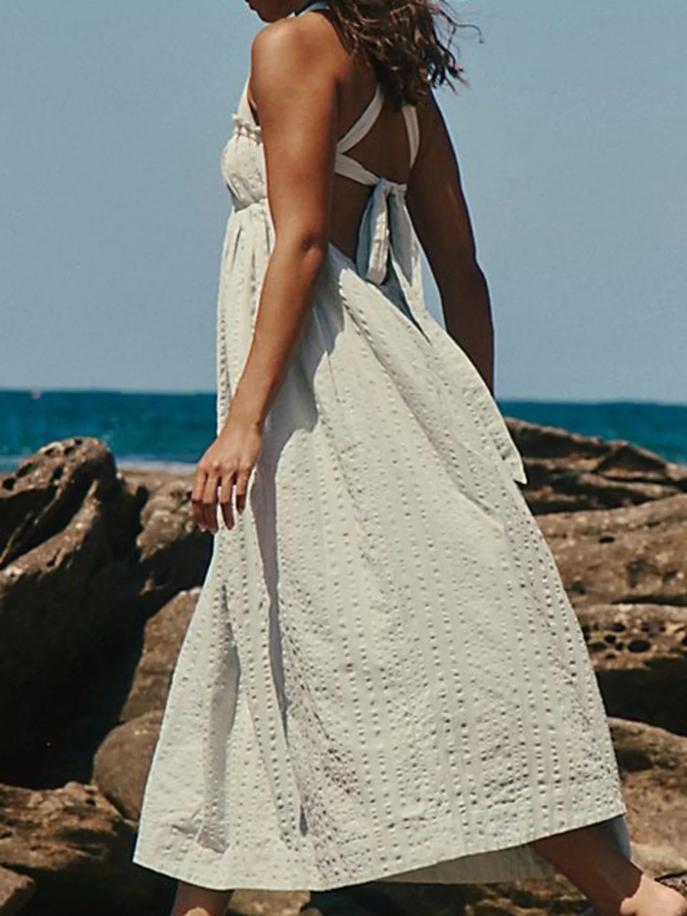 Sweetheart Neck Midi Dress