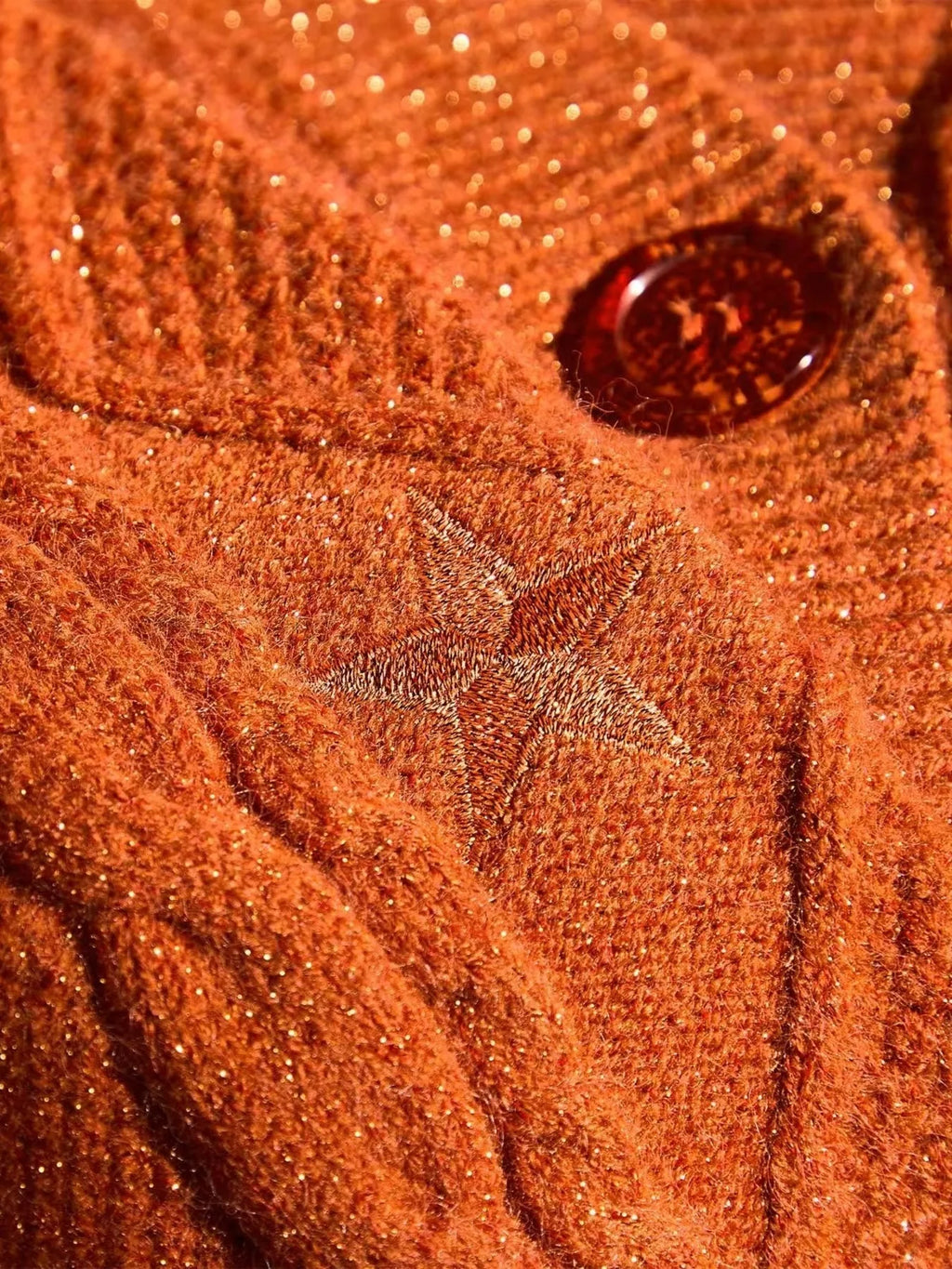 Cable Knit Button Up Cardigan