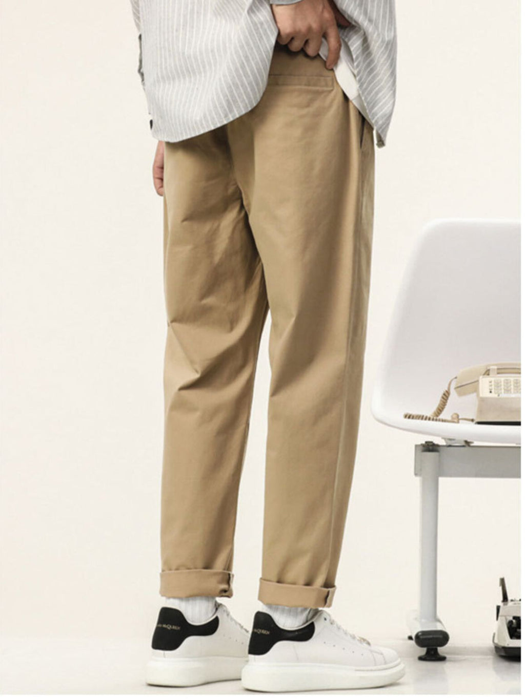 Men's Plus Size Casual Straight-Leg Pants