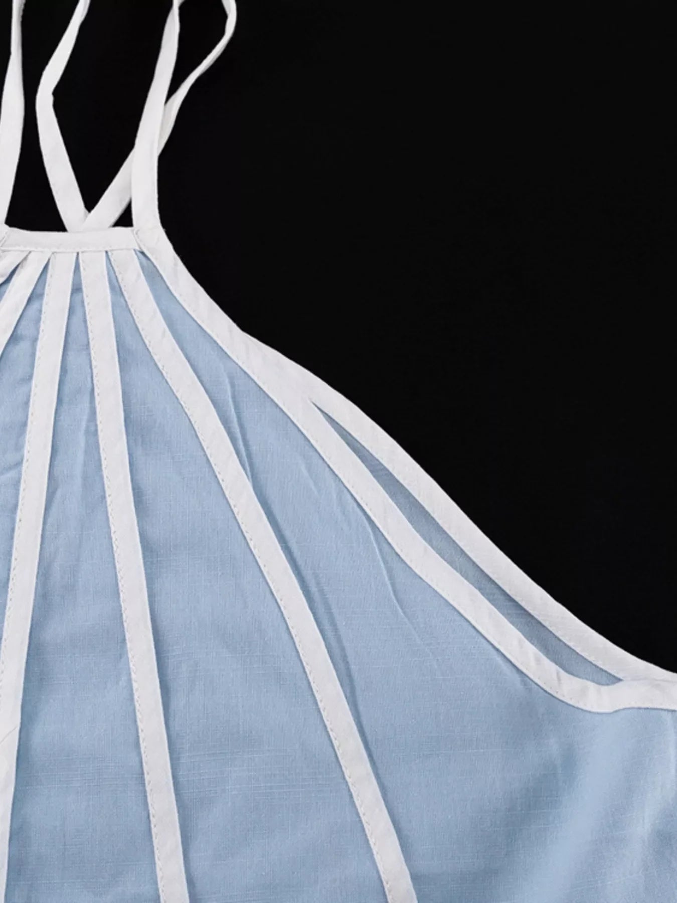 Halter Neck Scalloped Hem Top and Skirt Set
