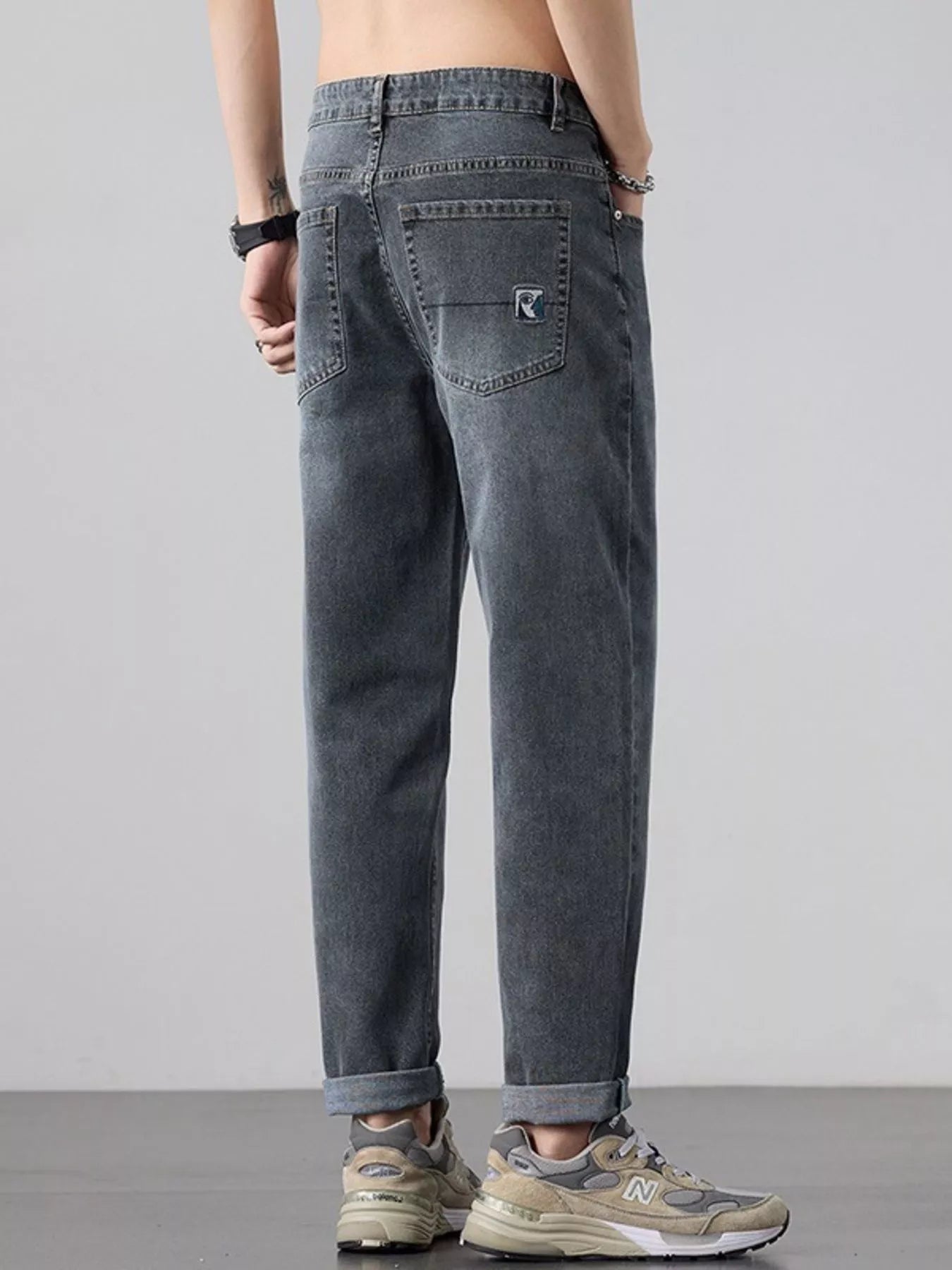 Men's Wash Straight Leg Jeans