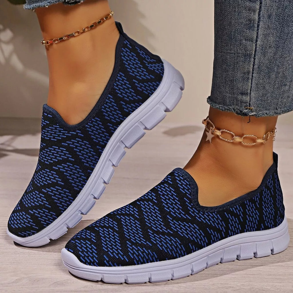 Breathable Mesh Round Toe Slip-Ons