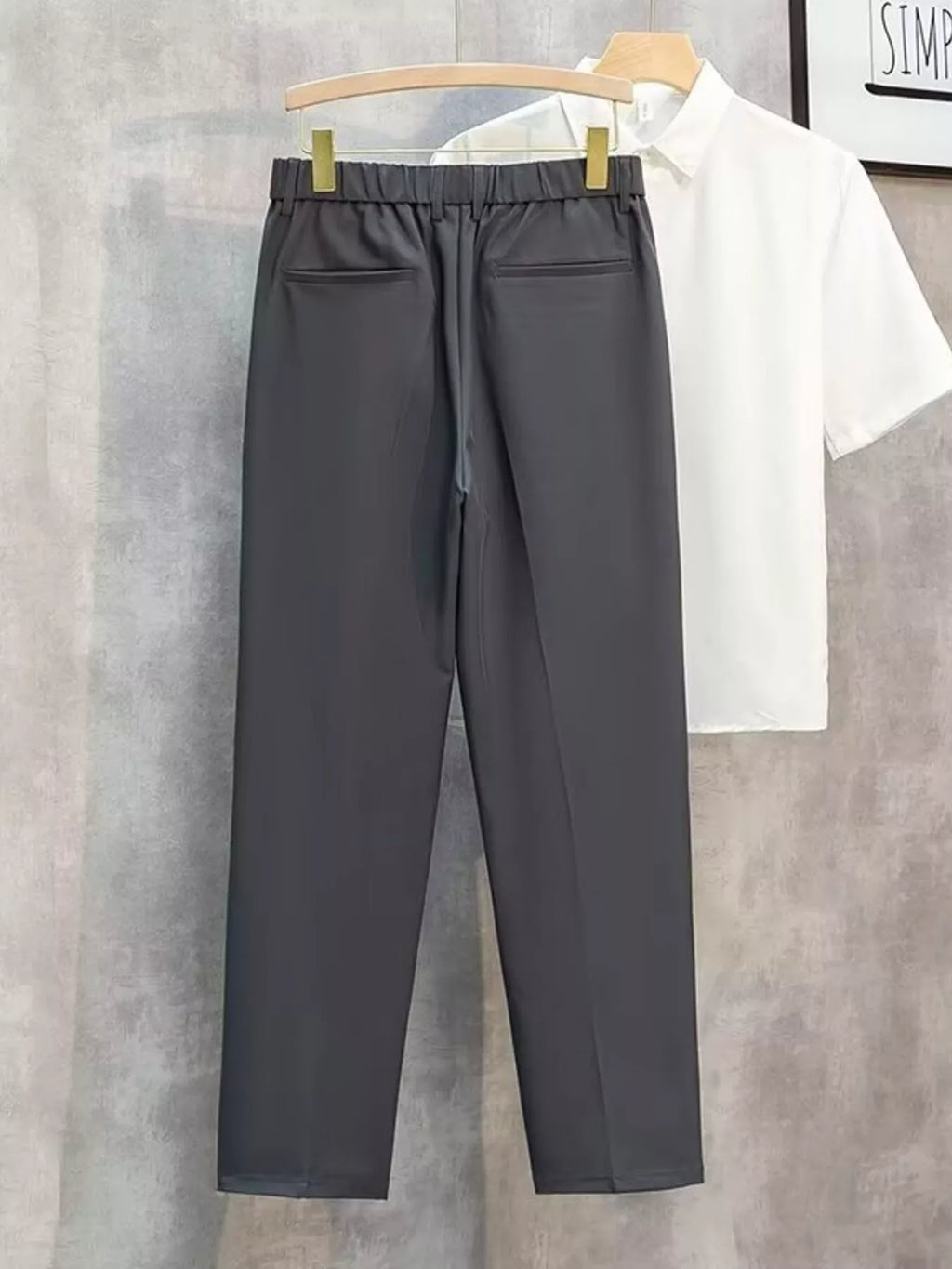 Men's Plus Size Classic Straight-Leg Pants