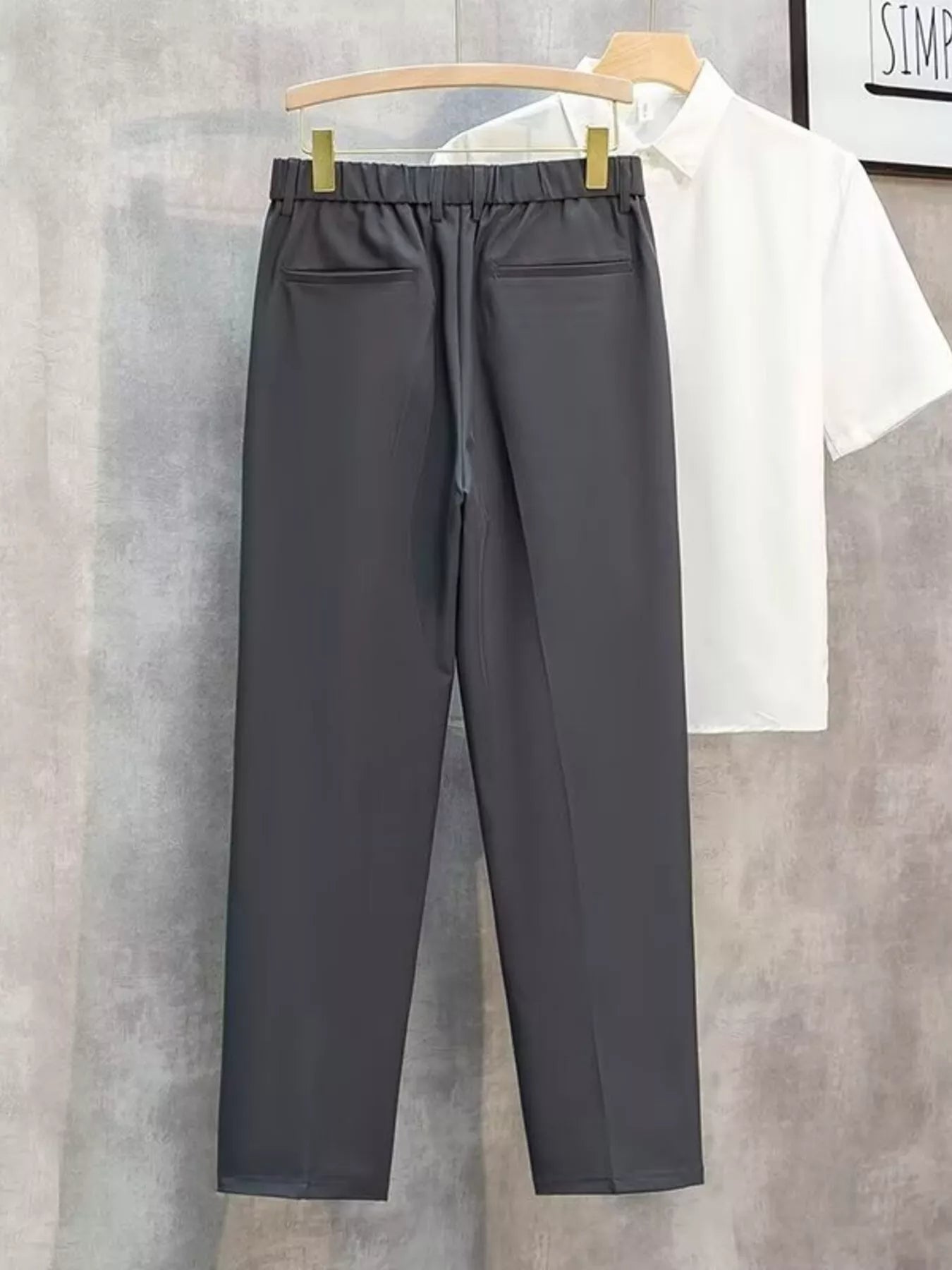 Men's Plus Size Classic Straight-Leg Pants