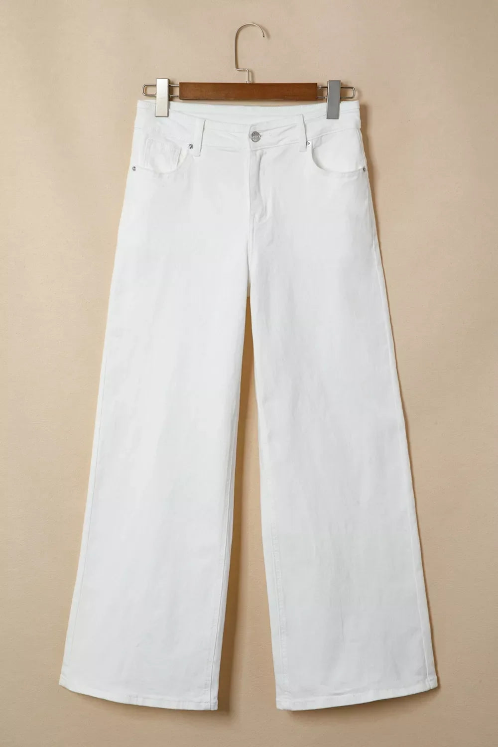 Solid Color Loose Casual Jeans