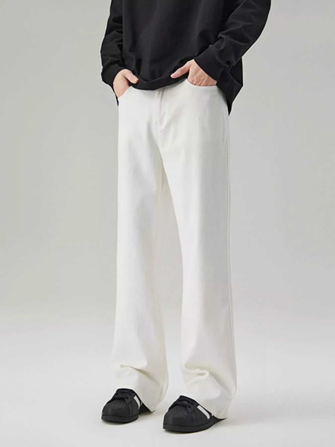 Men's Full Size Wide Leg Casual Jeans Plus Size