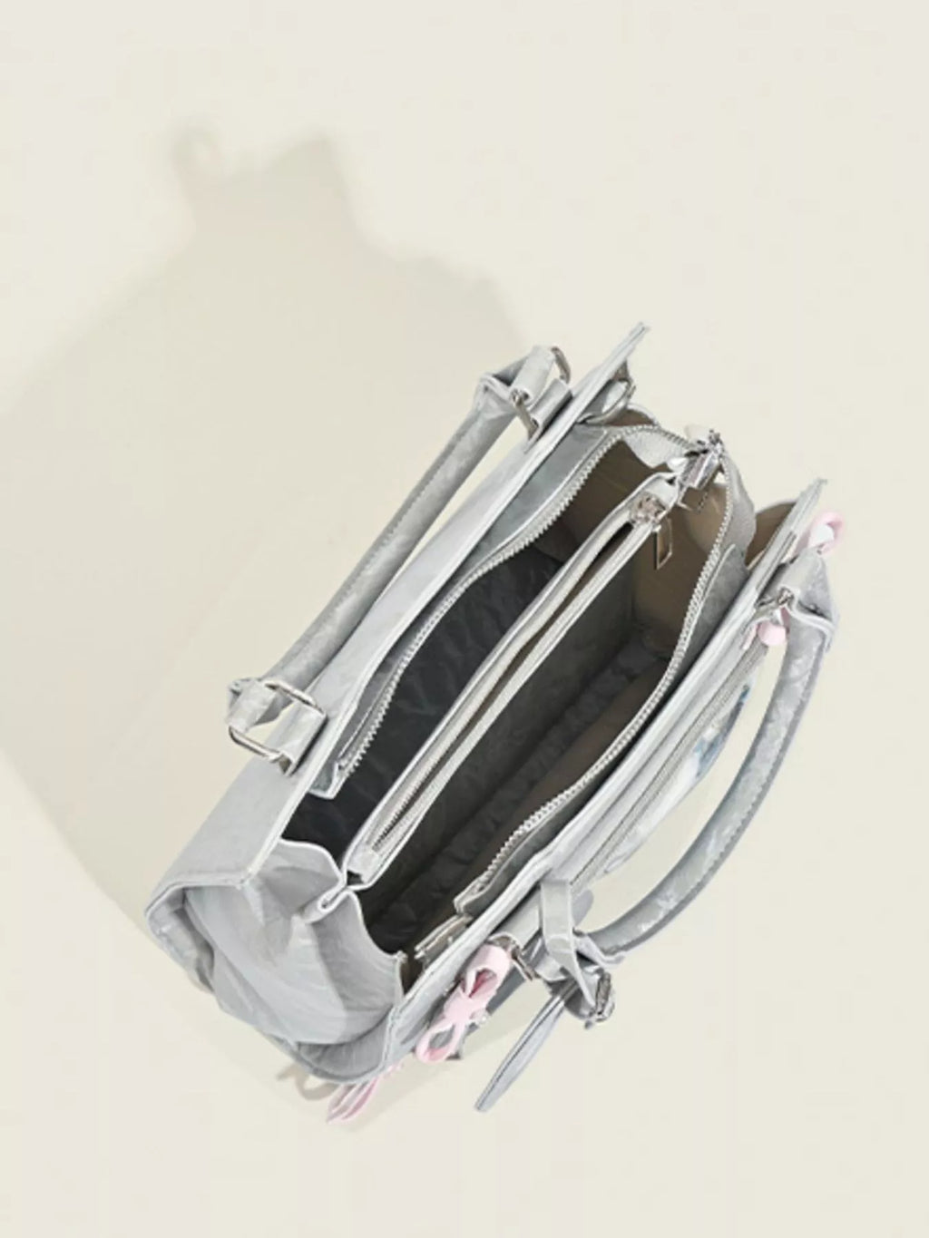 Clear Window Crossbody Bag with Bow Accents