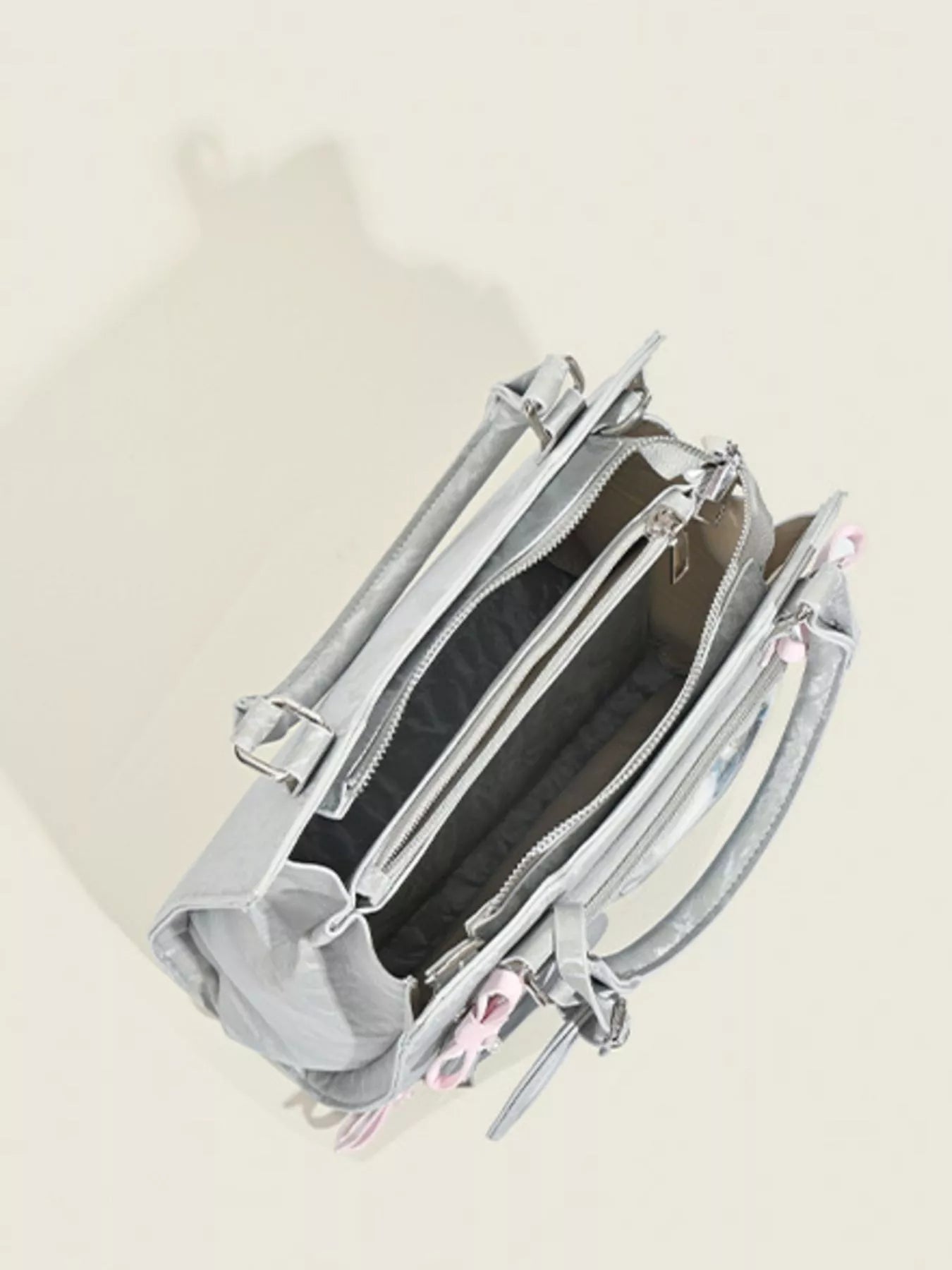 Clear Window Crossbody Bag with Bow Accents