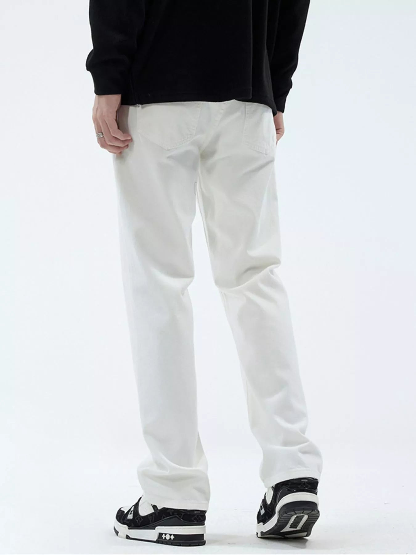 Men's Full Size Straight Leg Jeans Plus Size